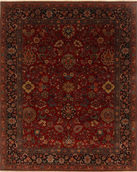 Sarouk Red Hand Knotted 80 X 100 Area Rug 250-19516 Image 0