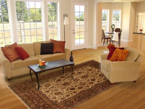 Kashan Beige Hand Knotted 80 X 100  Area Rug 250-19519 Image 4