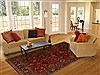 Sarouk Red Hand Knotted 82 X 101 Area Rug 250-19522 Thumb 4