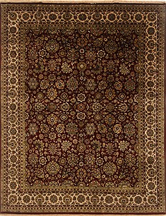 Kashan Red Hand Knotted 7'10" X 10'2"  Area Rug 250-19533