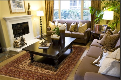 Kashan Beige Hand Knotted 80 X 100  Area Rug 250-19539 Image 2