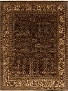 Indian Herati Blue Rectangle 8x10 ft Wool Carpet 19542