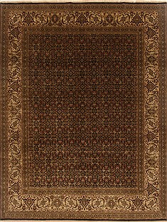 Indian Herati Blue Rectangle 8x10 ft Wool Carpet 19542