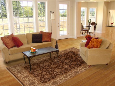 Kashan Brown Hand Knotted 80 X 102 Area Rug 250-19544 Image 4