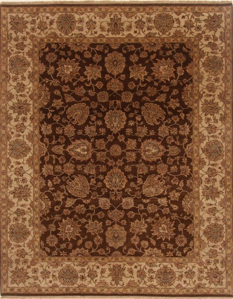 Kashan Brown Hand Knotted 80 X 102 Area Rug 250-19544 Image 0
