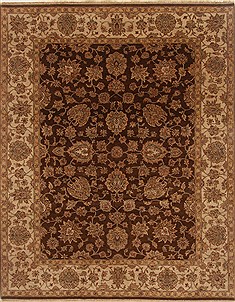 Kashan Brown Hand Knotted 8'0" X 10'2"  Area Rug 250-19544