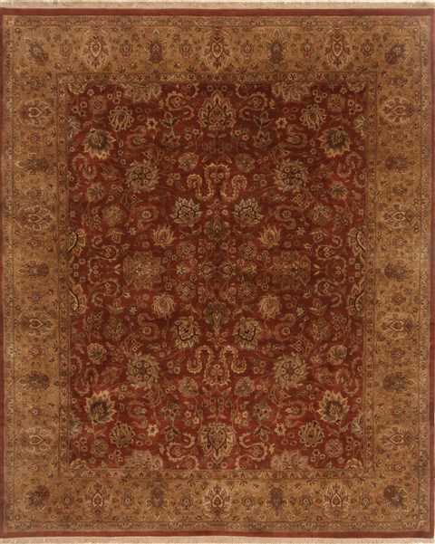 Kashan Brown Hand Knotted 81 X 100 Area Rug 250-19548 Image 0