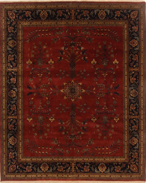 Sarouk Red Hand Knotted 711 X 910 Area Rug 250-19554 Image 0