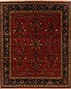 Sarouk Red Hand Knotted 711 X 910  Area Rug 250-19554 Thumb 0