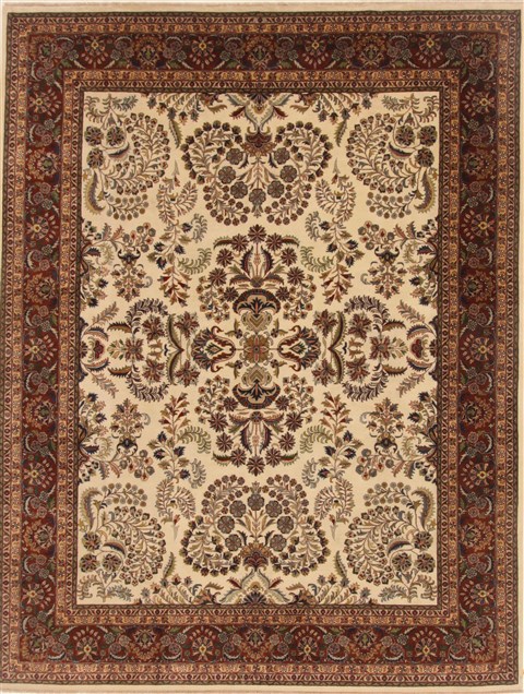 Sarouk Beige Hand Knotted 711 X 103 Area Rug 250-19556 Image 0