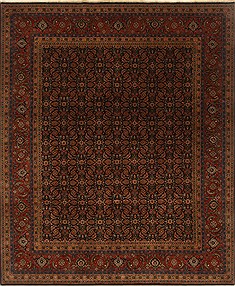 Indian Herati Blue Rectangle 8x10 ft Wool Carpet 19562