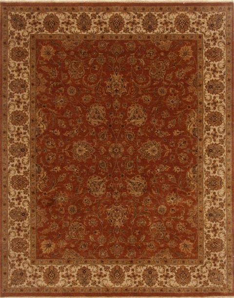 Kashan Brown Hand Knotted 711 X 100 Area Rug 250-19564 Image 0
