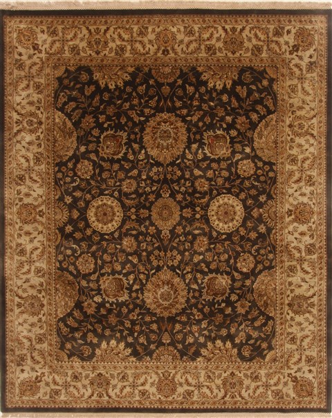 Jaipur Black Hand Knotted 80 X 101 Area Rug 250-19568 Image 0