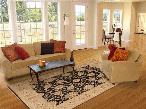 Chobi Black Hand Knotted 711 X 910 Area Rug 250-19575 Image 4