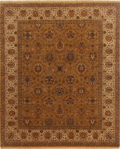 Tabriz Brown Hand Knotted 80 X 910 Area Rug 250-19584 Image 0