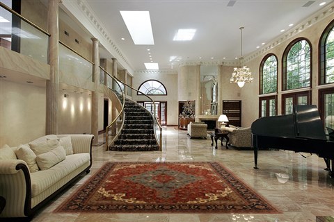 Kashan Red Hand Knotted 711 X 911  Area Rug 250-19587 Image 1