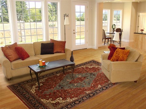 Kashan Red Hand Knotted 711 X 911  Area Rug 250-19587 Image 4