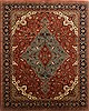 Kashan Red Hand Knotted 711 X 911  Area Rug 250-19587 Thumb 0