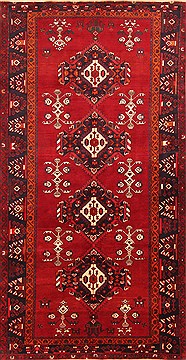 Persian Hamedan Red Rectangle 6x9 ft Wool Carpet 19637