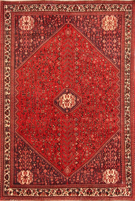 Abadeh Red Hand Knotted 69 X 910 Area Rug 100-19639 Image 0