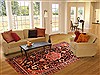 Heriz Black Hand Knotted 77 X 102 Area Rug 100-19640 Thumb 4