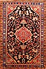 Heriz Black Hand Knotted 77 X 102 Area Rug 100-19640 Thumb 0