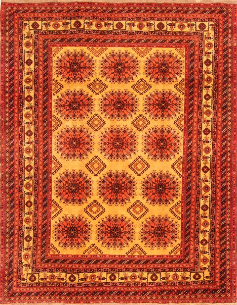 Baluch Yellow Hand Knotted 65 X 118  Area Rug 100-19641 Image 0