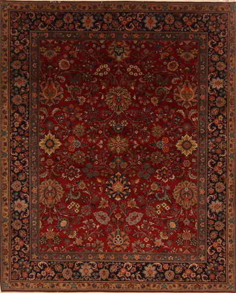 Sarouk Red Hand Knotted 81 X 102  Area Rug 250-19647 Image 0