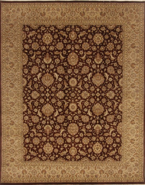 Pak-Persian Brown Hand Knotted 80 X 103 Area Rug 250-19662 Image 0
