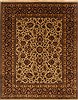 Kashan Beige Hand Knotted 82 X 100  Area Rug 250-19663 Thumb 0