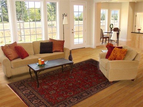 Tabriz Red Hand Knotted 711 X 911 Area Rug 250-19672 Image 4