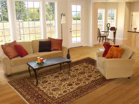 Kashan Beige Hand Knotted 711 X 911  Area Rug 250-19675 Image 4