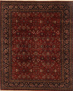 Kashan Red Hand Knotted 8'1" X 10'0"  Area Rug 250-19681