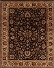 Kashan Black Hand Knotted 82 X 103  Area Rug 250-19686 Thumb 0