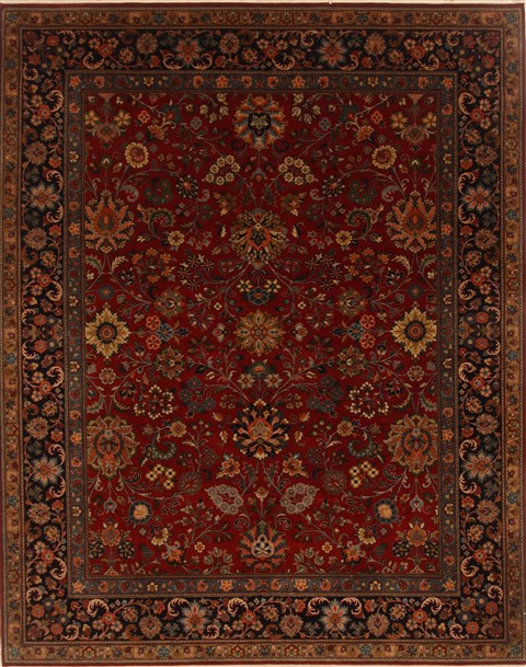 Sarouk Red Hand Knotted 80 X 103 Area Rug 250-19694 Image 0