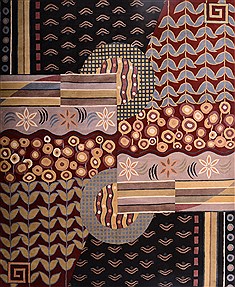 Indian Modern Red Rectangle 8x10 ft Wool Carpet 19701