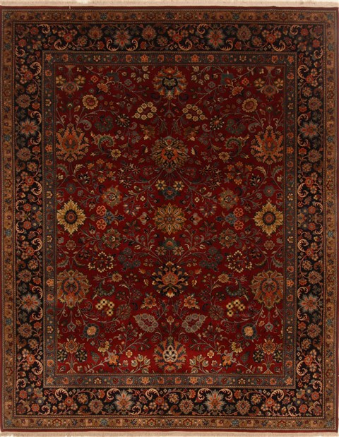 Sarouk Red Hand Knotted 711 X 103 Area Rug 250-19702 Image 0