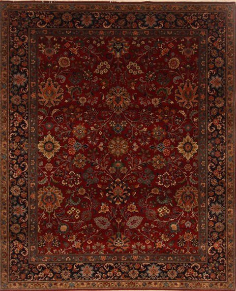 Sarouk Red Hand Knotted 711 X 910  Area Rug 250-19706 Image 0