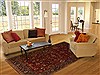 Sarouk Red Hand Knotted 711 X 910  Area Rug 250-19706 Thumb 4
