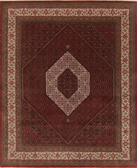 Bidjar Red Hand Knotted 82 X 101 Area Rug 250-19707 Image 0