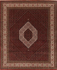 Indian Bidjar Red Rectangle 8x10 ft Wool Carpet 19707