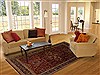 Sarouk Red Hand Knotted 82 X 100 Area Rug 250-19709 Thumb 4