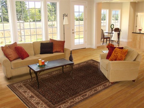 Herati Black Hand Knotted 81 X 98 Area Rug 250-19710 Image 4