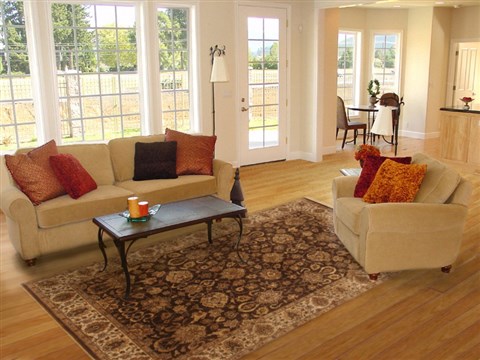 Kashan Brown Hand Knotted 60 X 92 Area Rug 250-19724 Image 4