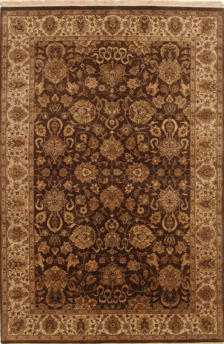 Kashan Brown Hand Knotted 60 X 92 Area Rug 250-19724 Image 0