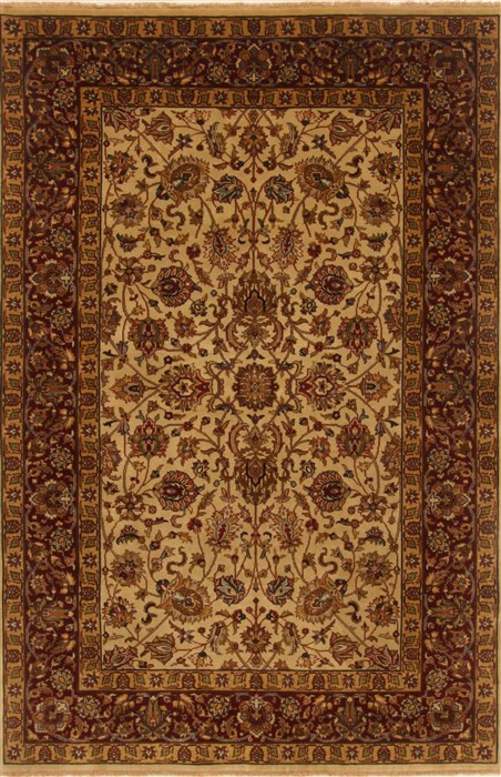 Kashan Beige Hand Knotted 510 X 811 Area Rug 250-19737 Image 0