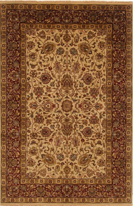 Kashan Beige Hand Knotted 510 X 811  Area Rug 250-19748 Image 0