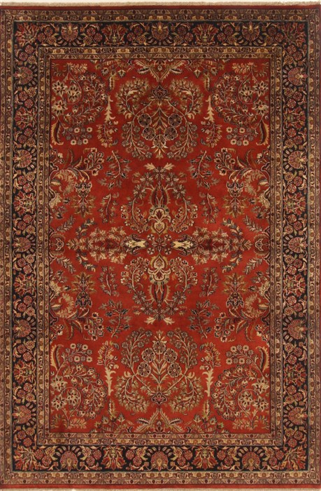 Sarouk Red Hand Knotted 61 X 91 Area Rug 250-19749 Image 0