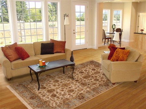 Kashan Beige Hand Knotted 60 X 92 Area Rug 250-19753 Image 4
