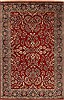 Sarouk Red Square Hand Knotted 90 X 92  Area Rug 250-19757 Thumb 0